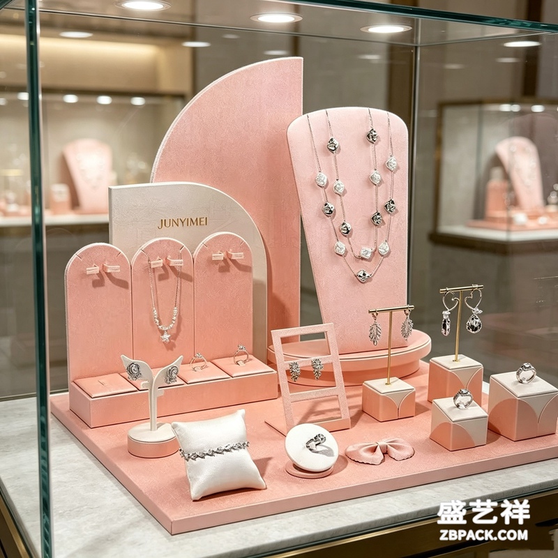 粉红珠宝橱窗陈列道具CC01