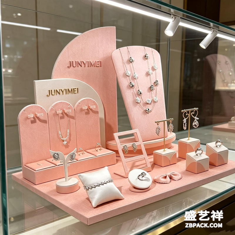 粉红珠宝橱窗陈列道具CC01