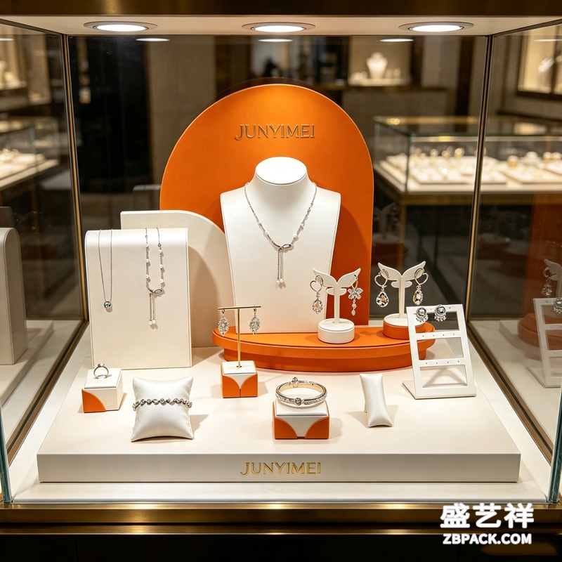 橙白拼色珠宝展示套装CC3