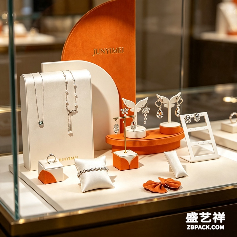 橙白拼色珠宝展示套装CC3