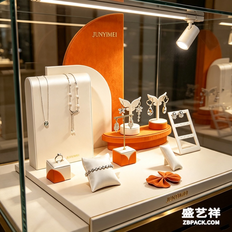 橙白拼色珠宝展示套装CC3