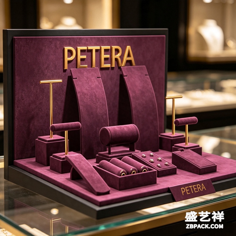 紫绒金色珠宝展示套装CC4