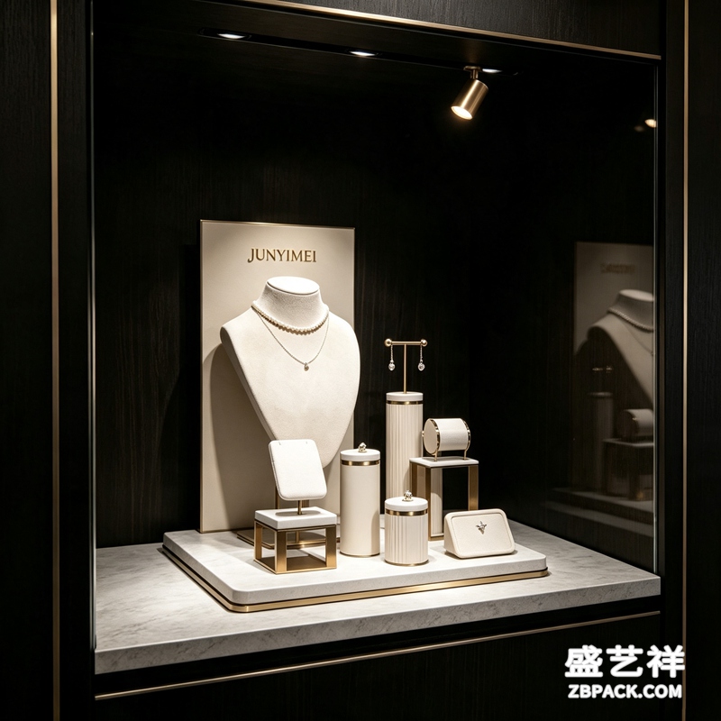米白大理石纹珠宝展示套装CC7