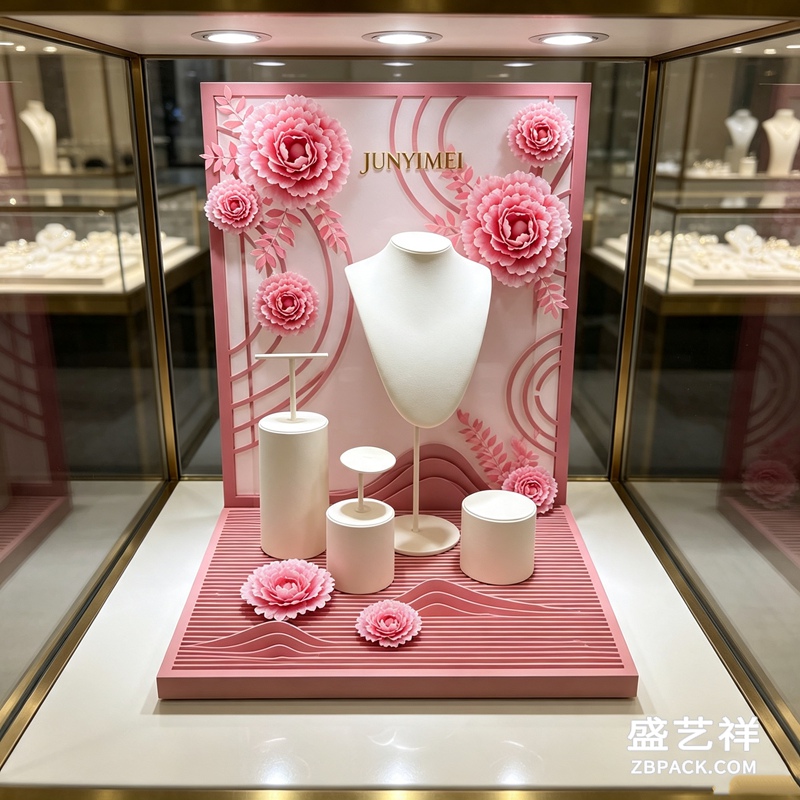 粉花浮雕珠宝展示套装CC8