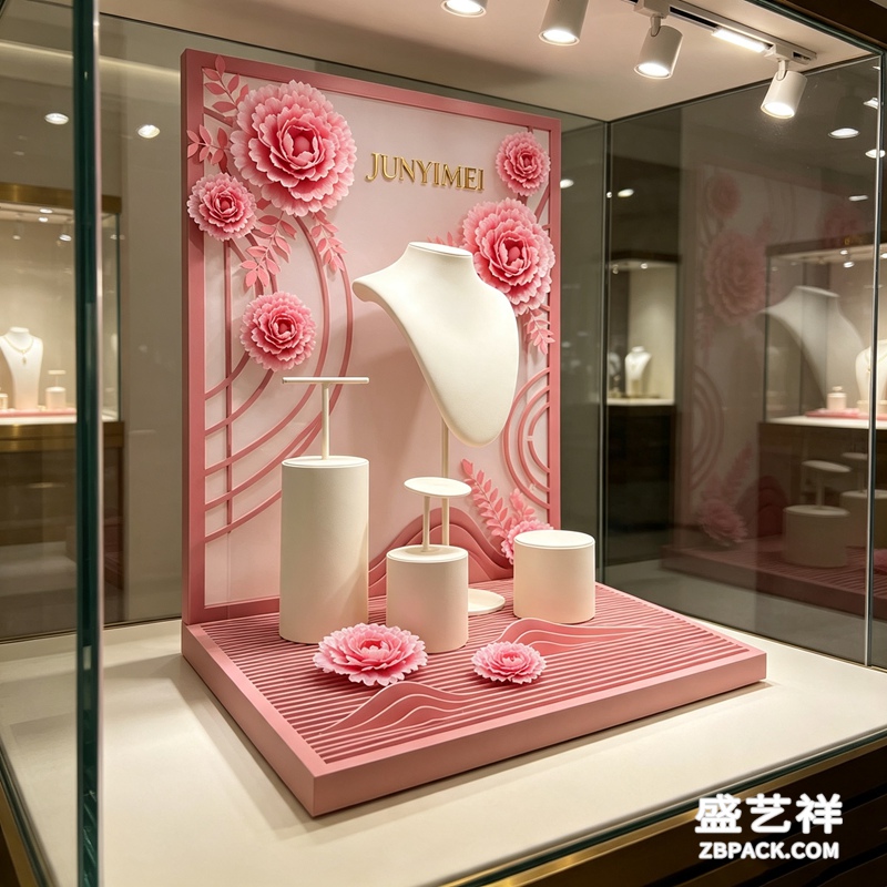 粉花浮雕珠宝展示套装CC8