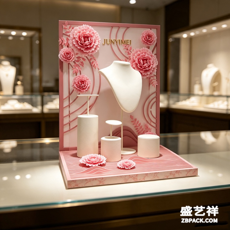 粉花浮雕珠宝展示套装CC8
