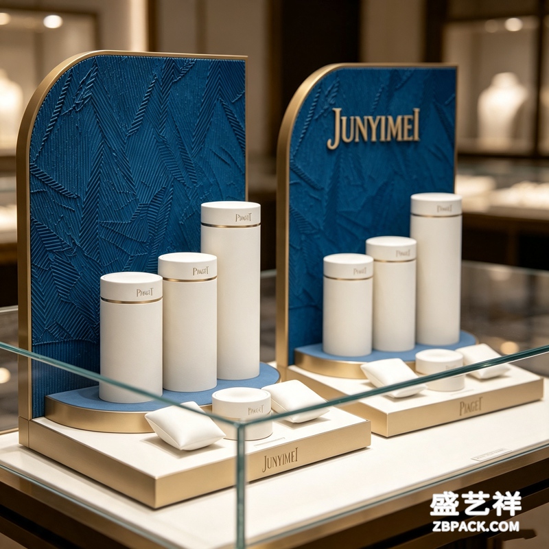 产品名称 蓝纹金边珠宝展示套装CC9