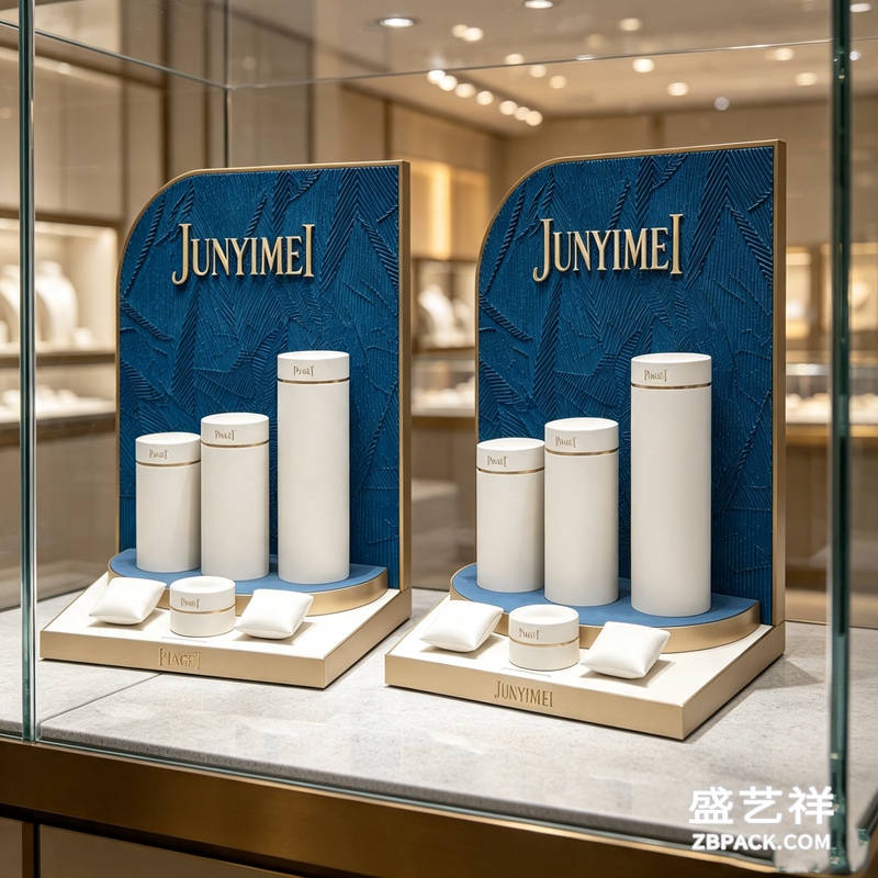 产品名称 蓝纹金边珠宝展示套装CC9