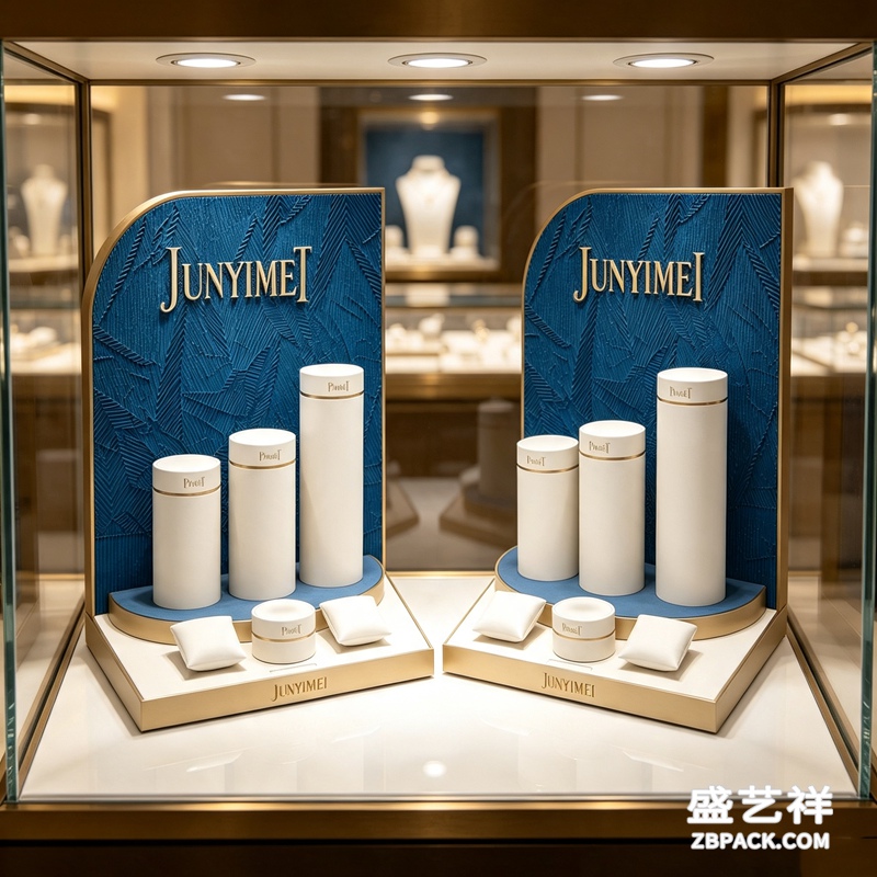 产品名称 蓝纹金边珠宝展示套装CC9