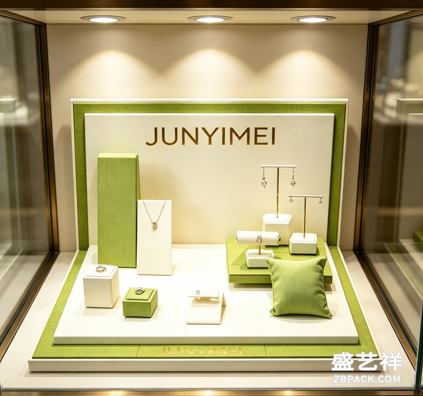 清新绿白珠宝展示套装CC14