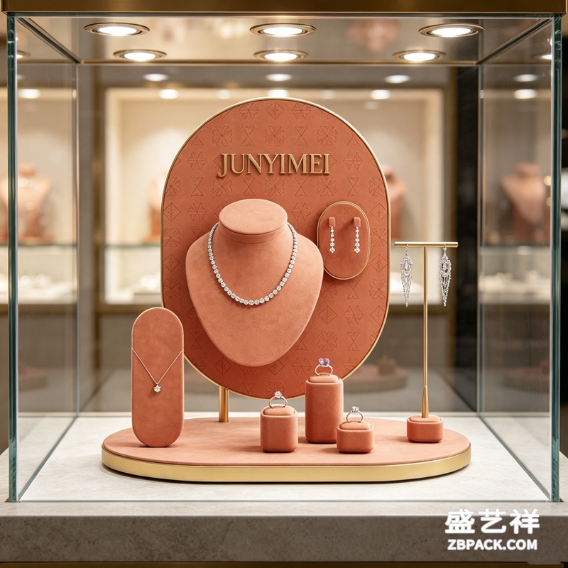 暖棕绒面珠宝展示套装CC16