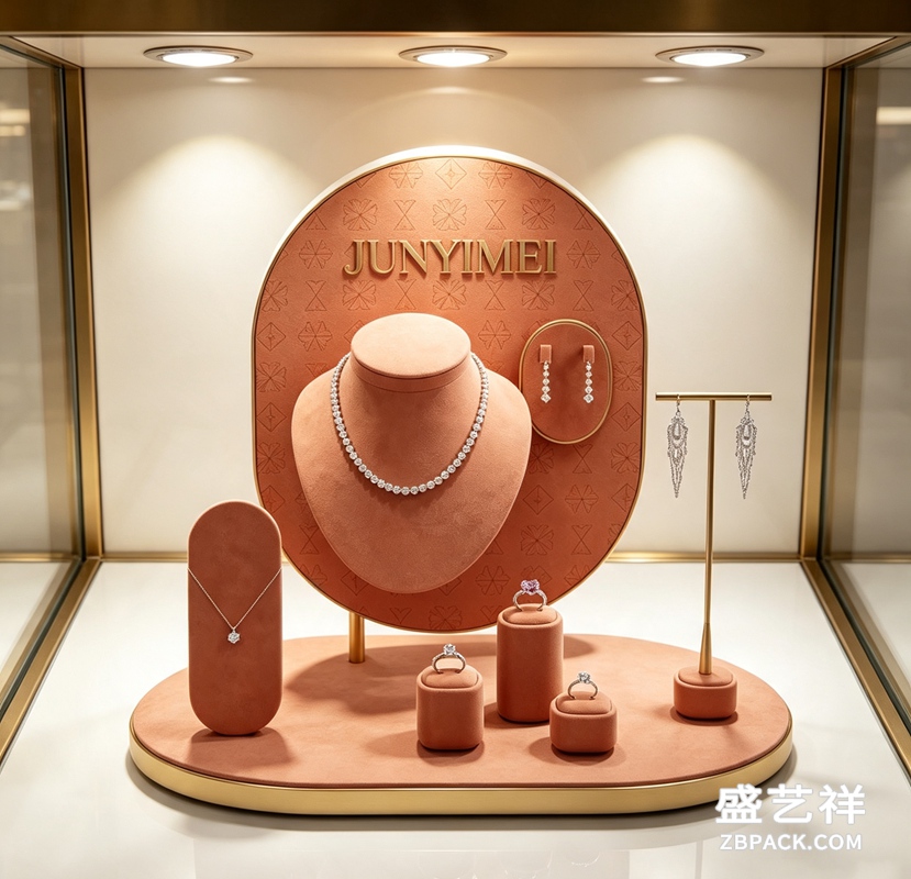 暖棕绒面珠宝展示套装CC16
