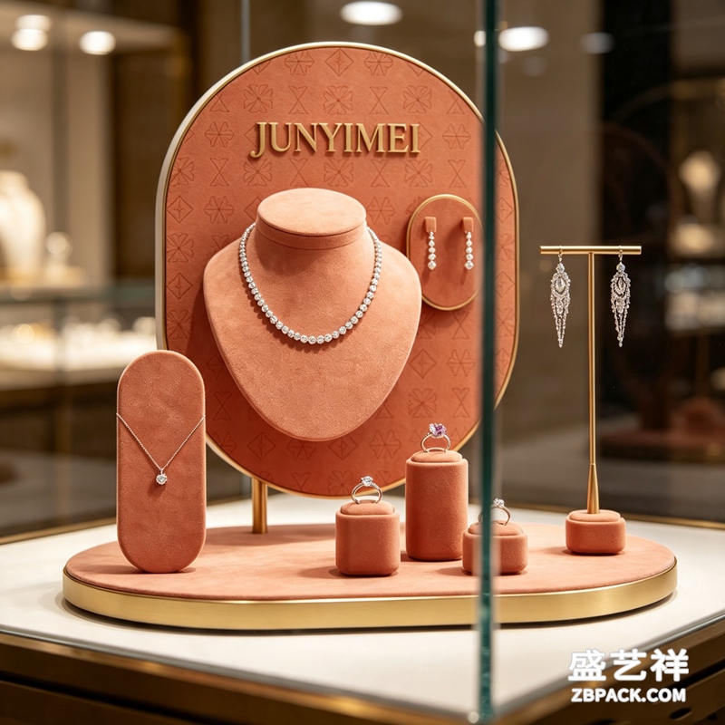 暖棕绒面珠宝展示套装CC16