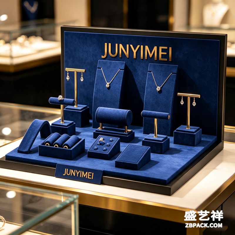 深蓝绒面珠宝展示套装CC17