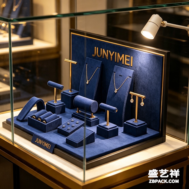 深蓝绒面珠宝展示套装CC17