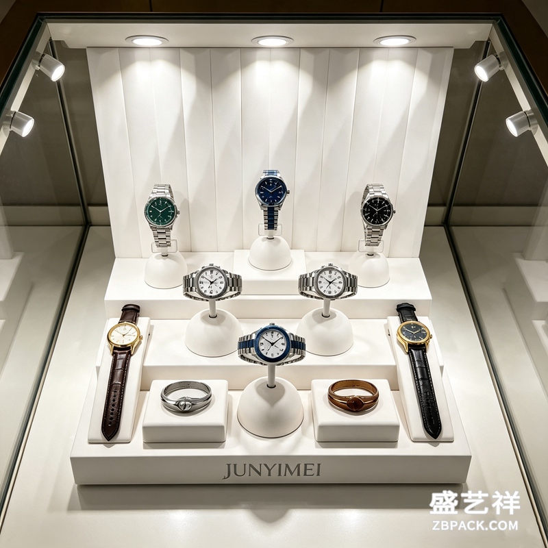 纯白立体褶皱腕表展示套装CC21