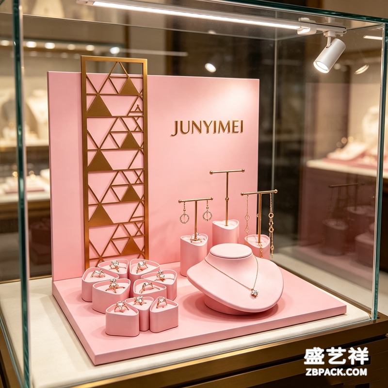 粉金几何珠宝展示套装CC27