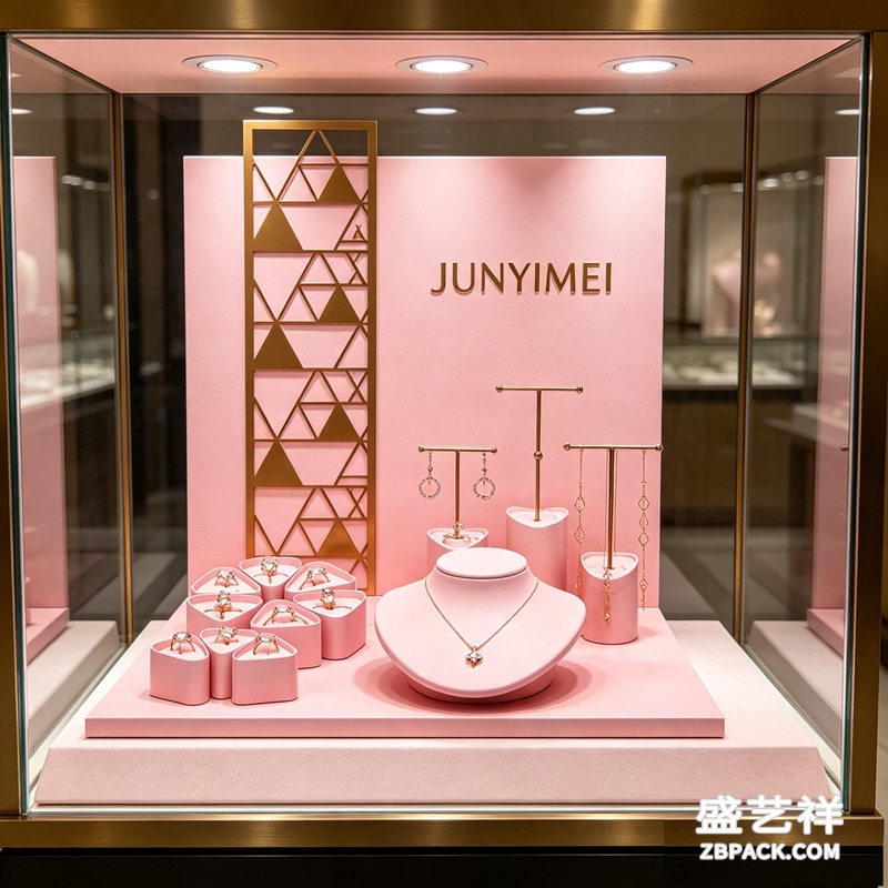 粉金几何珠宝展示套装CC27