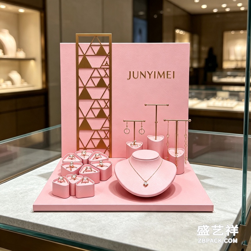 粉金几何珠宝展示套装CC27