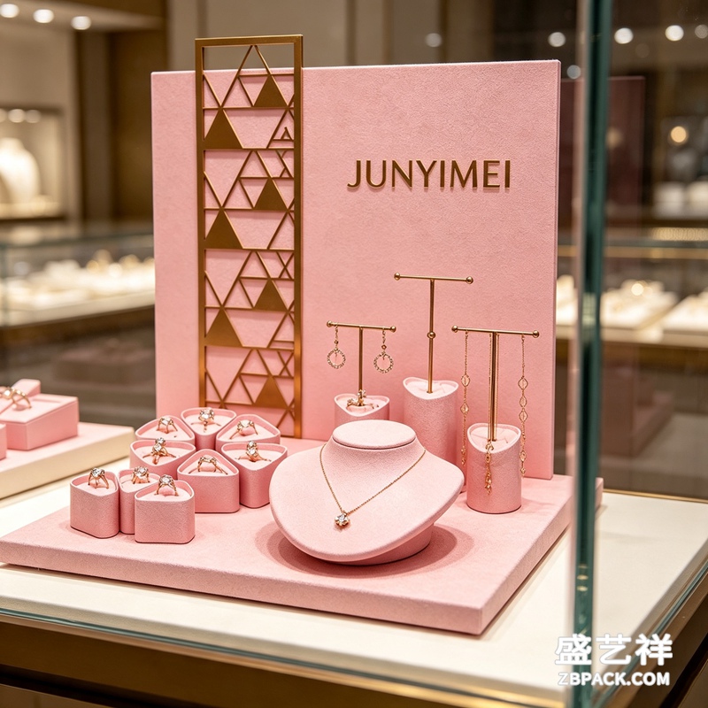 粉金几何珠宝展示套装CC27