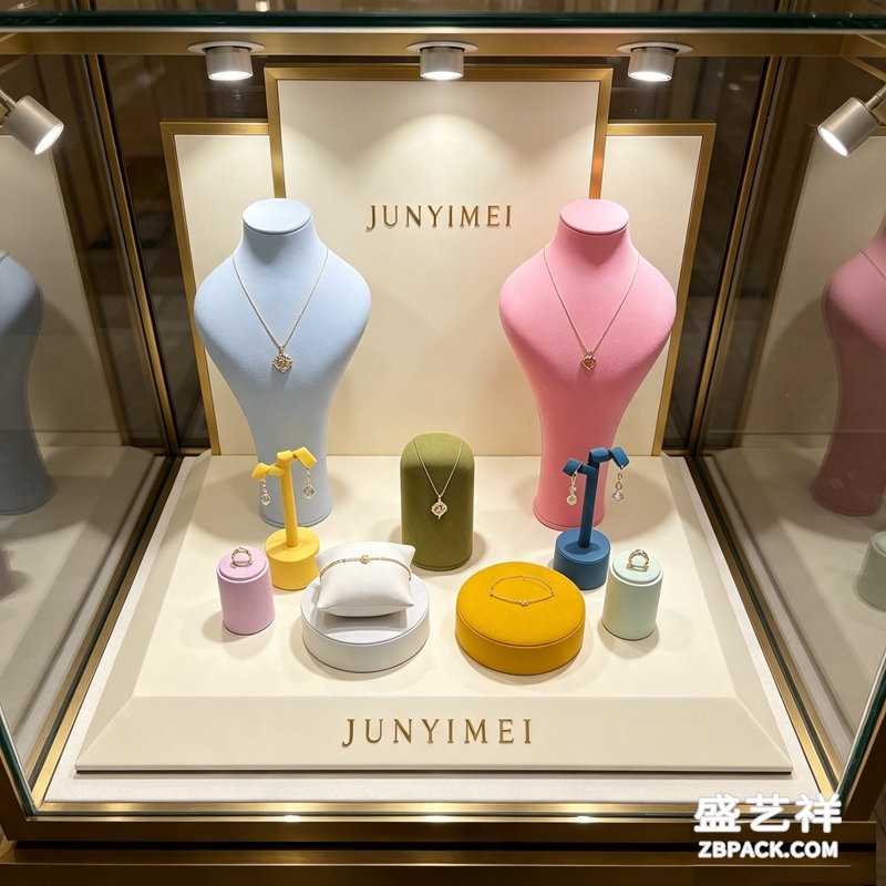 多彩绒面珠宝橱窗展示套装CC28
