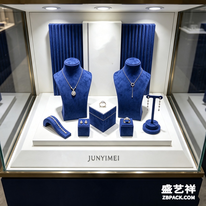 深蓝绒面珠宝展示套装CC30