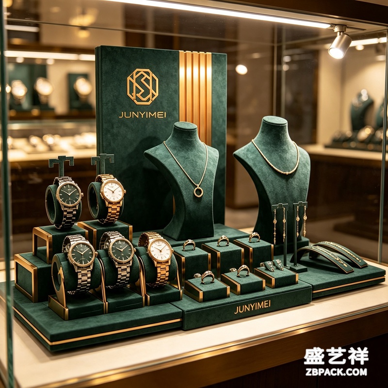墨绿金边手表展示套装CC31