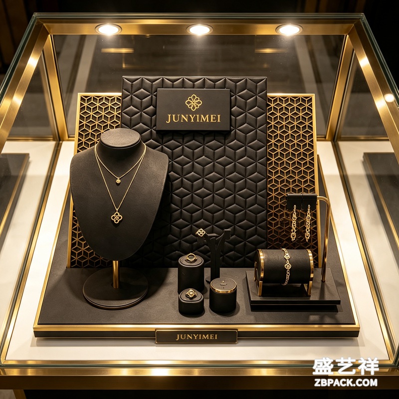 黑金菱格珠宝展示套装CC32