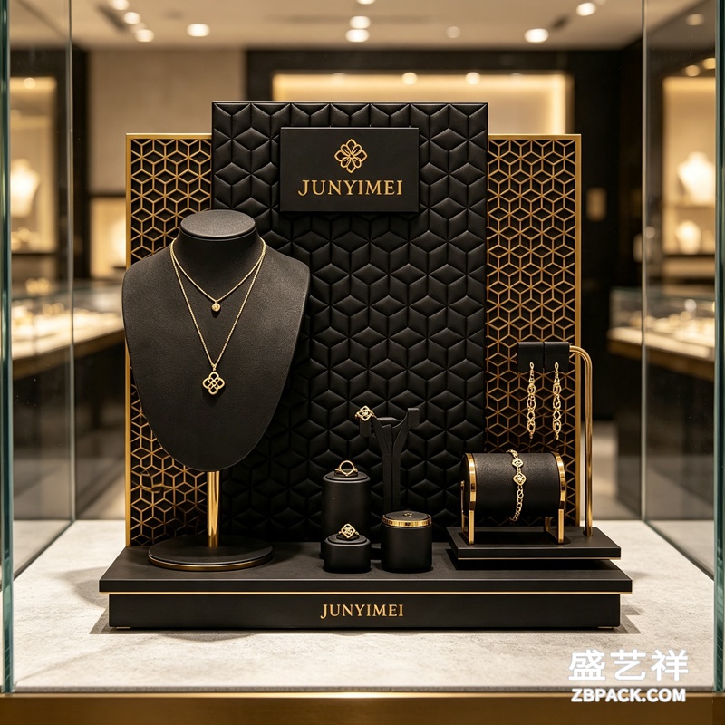 黑金菱格珠宝展示套装CC32