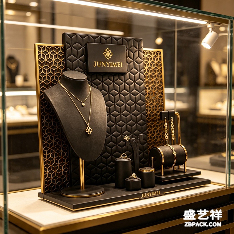 黑金菱格珠宝展示套装CC32
