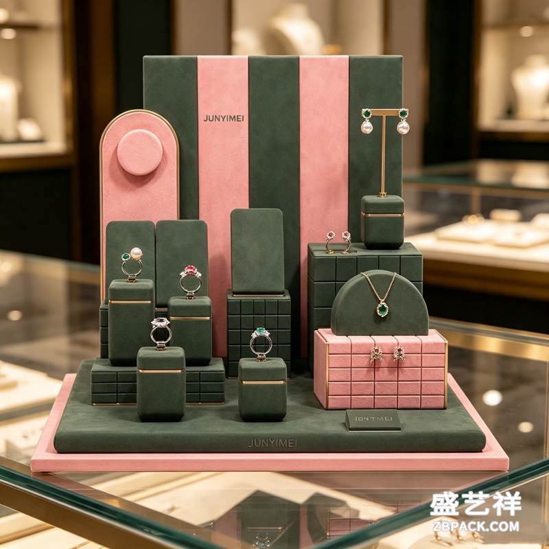 粉绿拼色珠宝陈列套装CC33