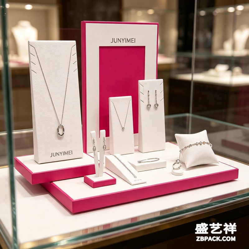 白粉撞色珠宝展示架套装CC34