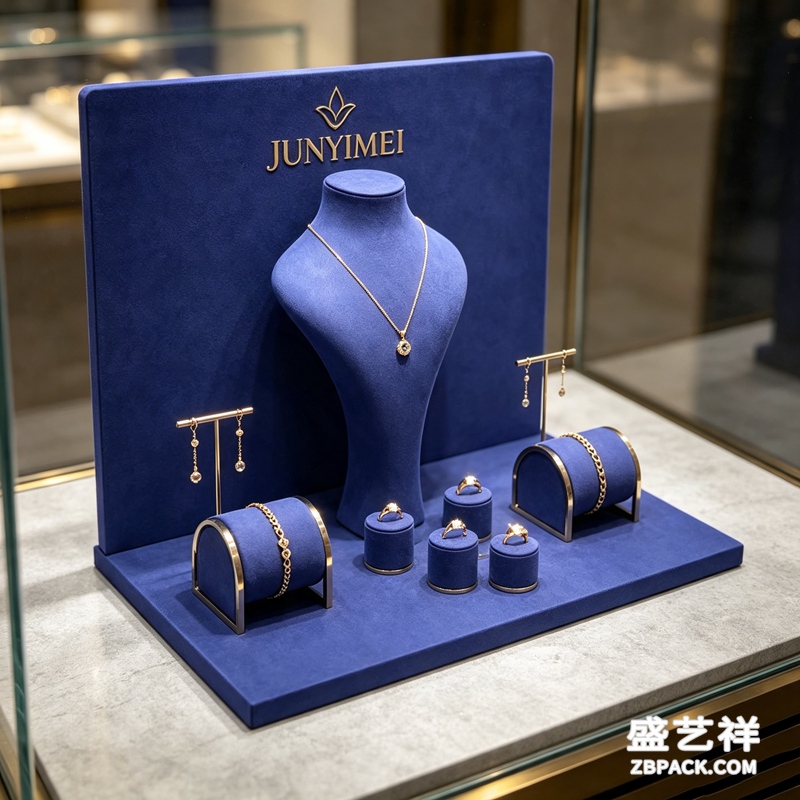 深蓝绒面首饰陈列展示套装CC35