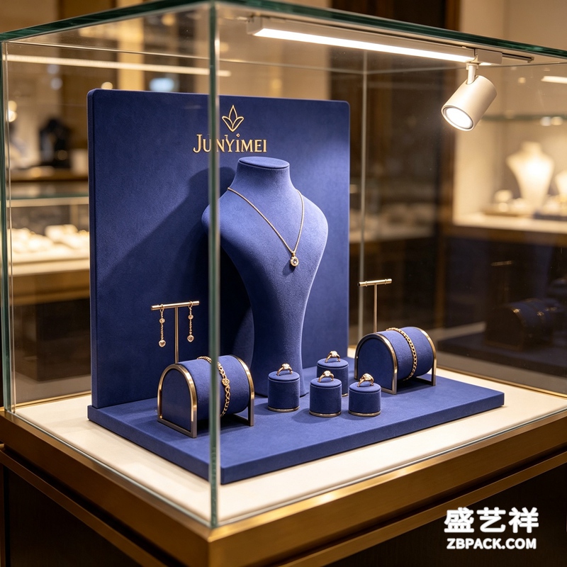 深蓝绒面首饰陈列展示套装CC35