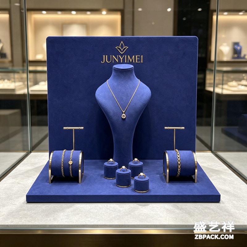深蓝绒面首饰陈列展示套装CC35