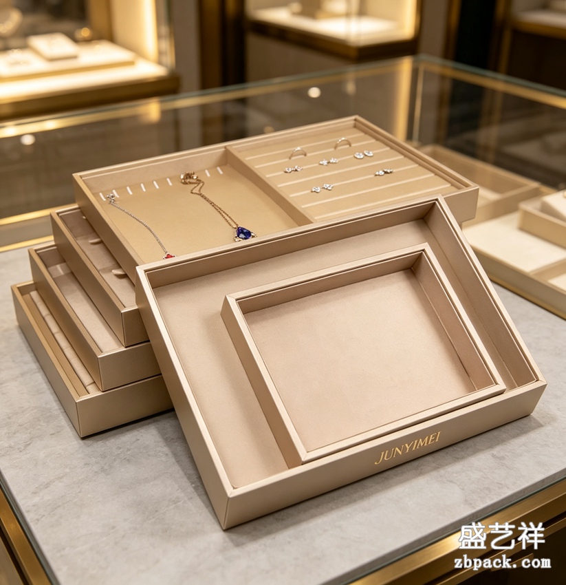 香槟色组合首饰托盘 TP34 | Champagne Combined Jewelry Tray TP34 - 细节图4