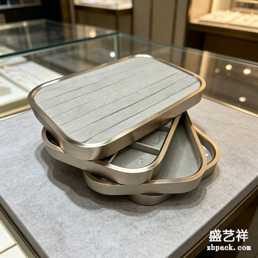 圆角金属边首饰托盘 TP36 | Rounded Metal‑Edge Jewelry Tray TP36 - 细节图2