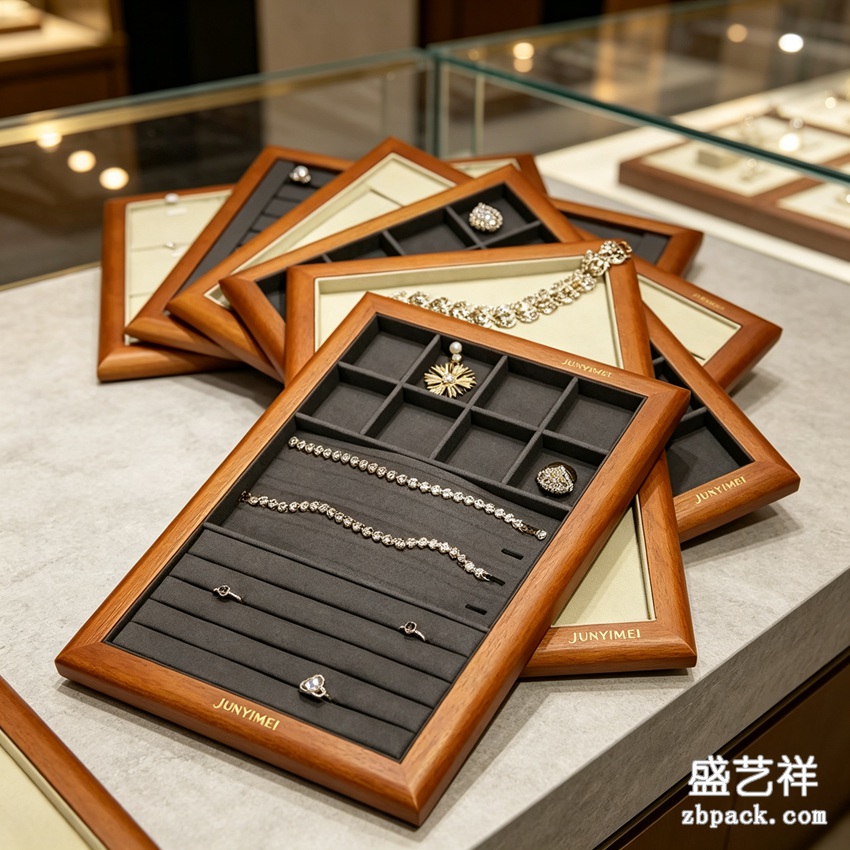 实木多组合多功能珠宝托盘 TP56 | Wood Multi‑Function Combined Jewelry Tray TP56 - 细节图3