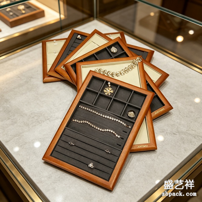 实木多组合多功能珠宝托盘 TP56 | Wood Multi‑Function Combined Jewelry Tray TP56 - 细节图2