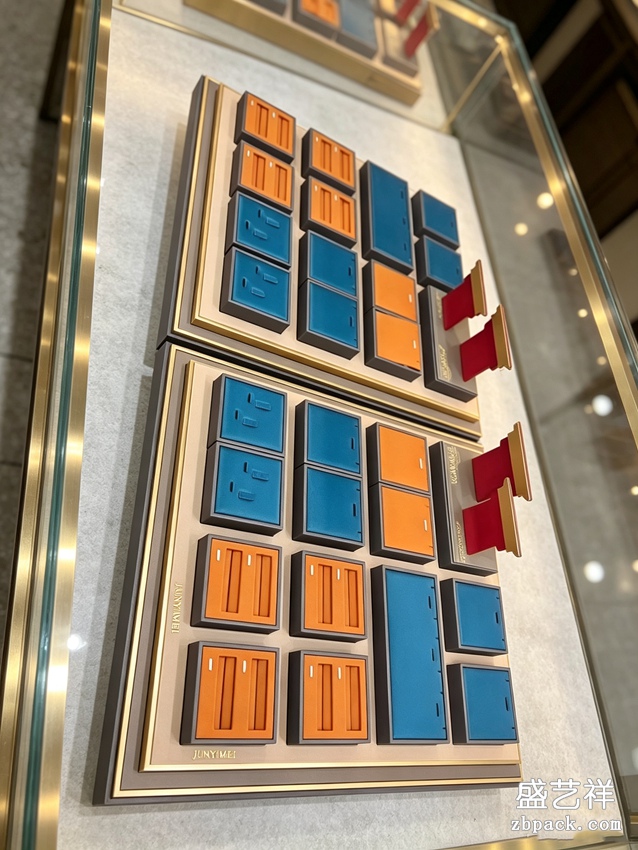 蓝橙撞色模块化首饰陈列套装 DJ05 | Blue‑Orange Modular Jewelry Display Set DJ05 - 细节图2