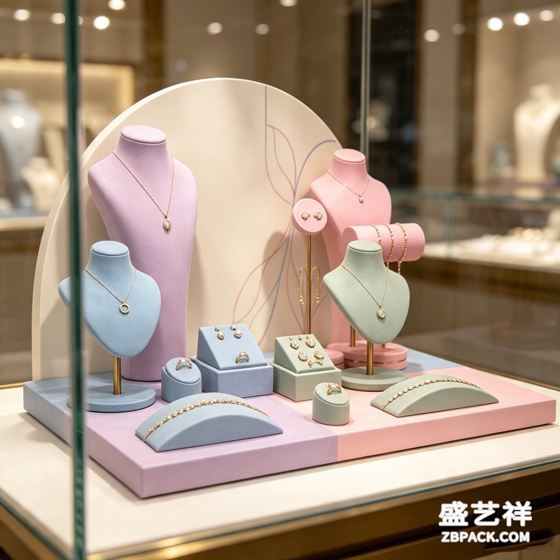 马卡龙多彩撞色珠宝橱窗套装 CC40 | Macaron Multi‑Color Jewelry Window Display Set CC40 - 细节图4