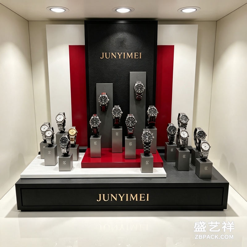 黑红白腕表专柜橱窗展示套装 CC44 | Black-Red-White Watch Counter Display Set CC44 - 细节图4