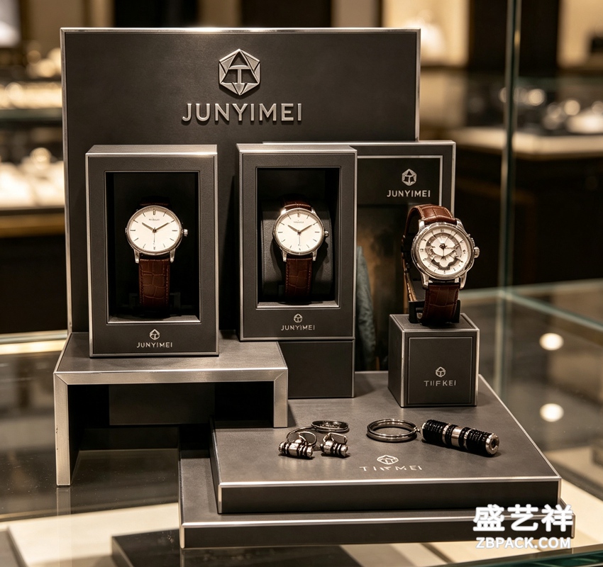 高级灰金属边框腕表柜台展示套装 CC57 | Premium‑Grey Metal‑Frame Watch Display Set CC57 - 细节图5