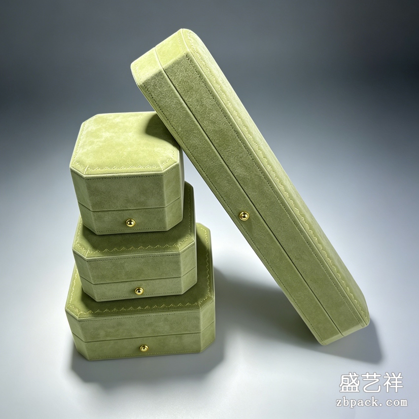 八角绒布首饰盒ZBH11 | Octagonal Velvet Jewelry Box ZBH11 - 细节图3