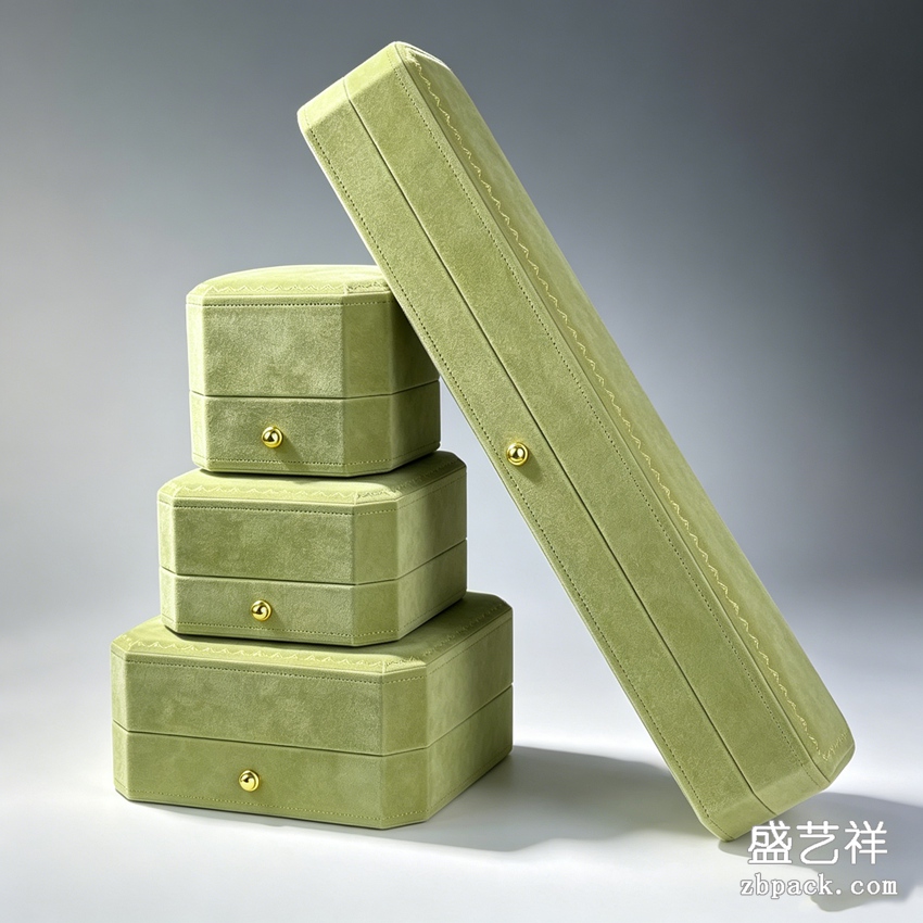 八角绒布首饰盒ZBH11 | Octagonal Velvet Jewelry Box ZBH11 - 细节图4