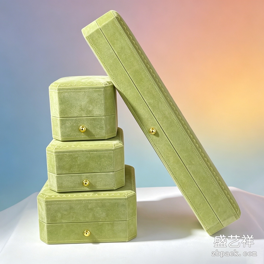 八角绒布首饰盒ZBH11 | Octagonal Velvet Jewelry Box ZBH11 - 细节图2
