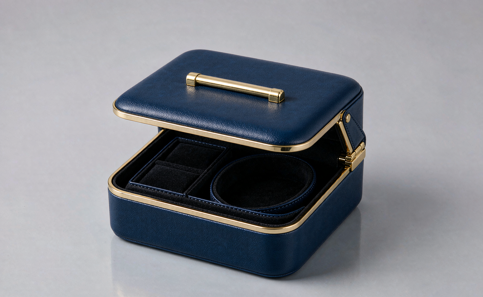 蓝金圆角盒，金边包角怎么收 | A blue-and-gold rounded box: finishing the gold edge